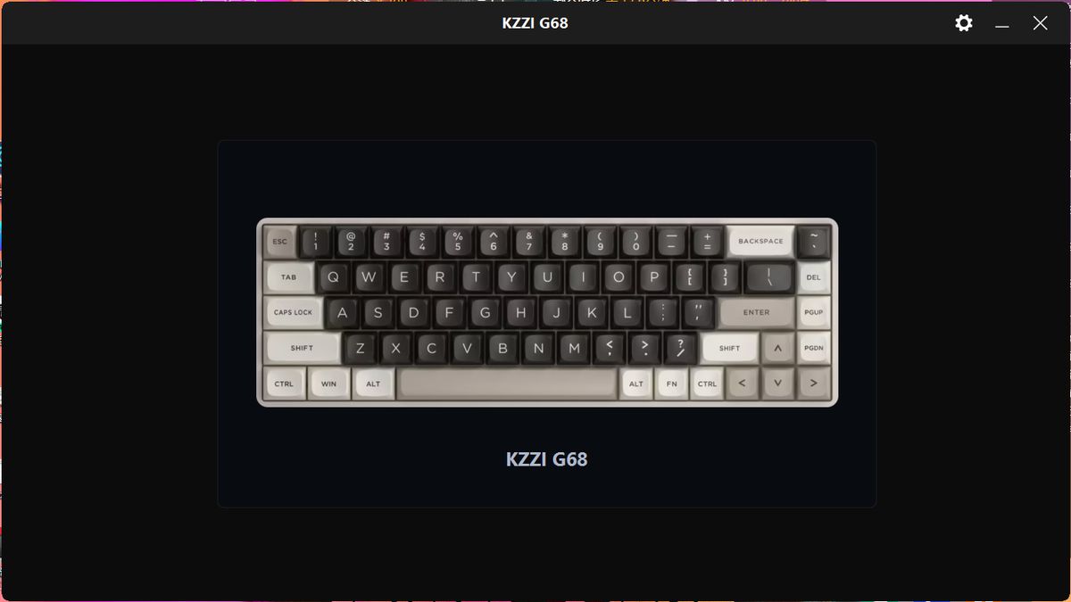 珂芝 KZZI G68 · 第2步：程序安装完成打开，点进键盘图标进入后台